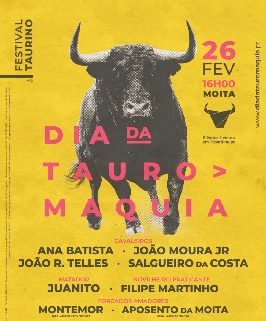 CARTEL DO FESTIVAL TAURINO DO DT 2022